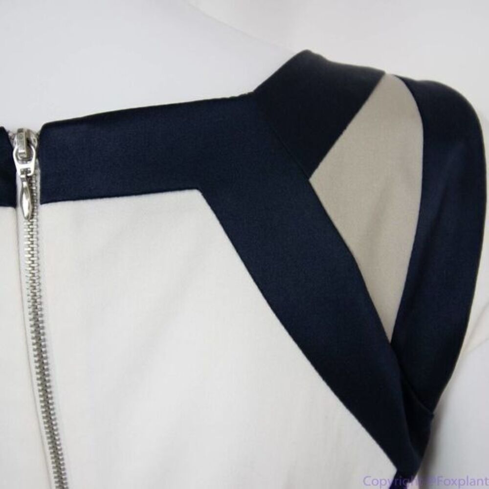 Joseph Ribkoff‎ black white sheath dress capped sleeves dress, 8 - Picture 14 of 16